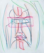Face 4, original pastel on paper by Filip Finger