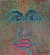 Face 16, original pastel on paper by Filip Finger