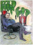 Ryszard 1, Oil pastel on paper by Filip Finger