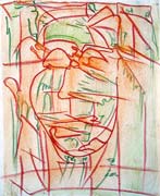 Face 2, original pastel on paper by Filip Finger
